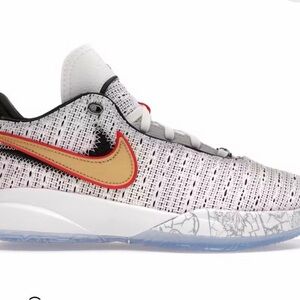 Nike LeBron 20 XX GS "The Debut" Pink Diamond White Gold DQ8651-100 Size 5.5Y
